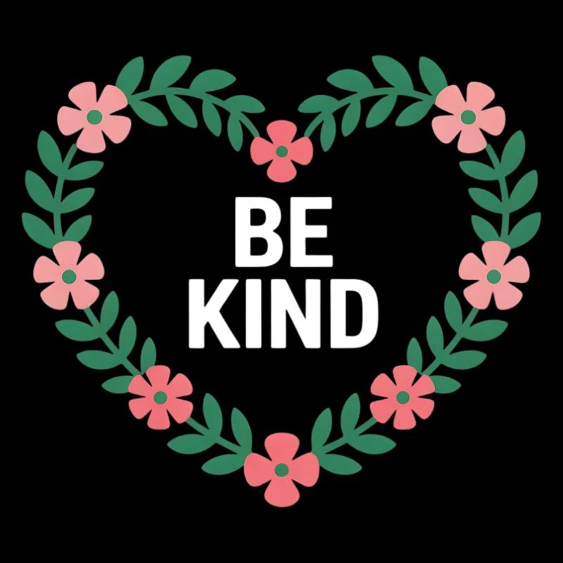 Be Kind Blütenherz Motiv