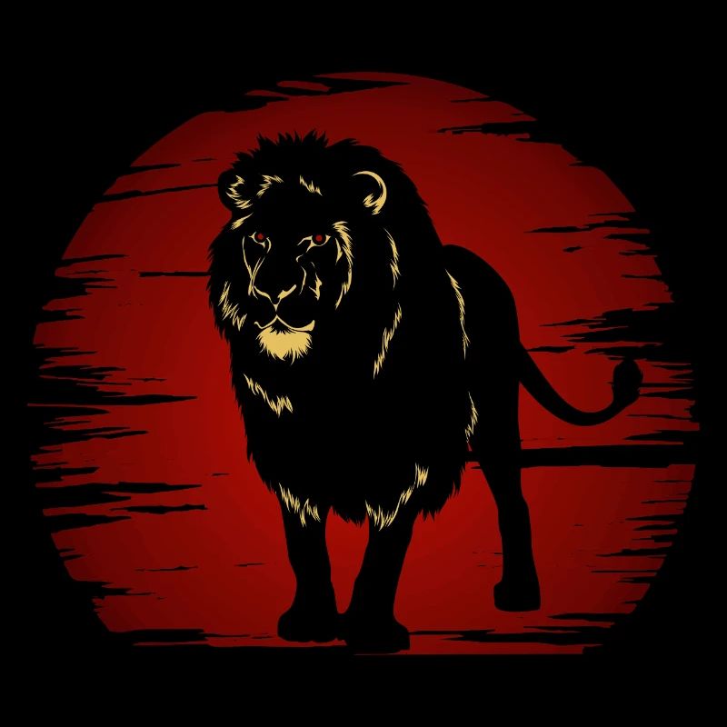 Lion dans l’obscurité