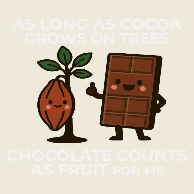 Chocolate is fruit – cocoa humor saying