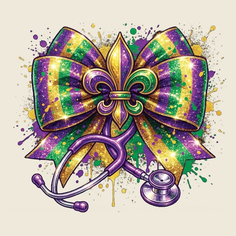 Mardi Gras Krankenschwester Doktorin Fleur De Lys