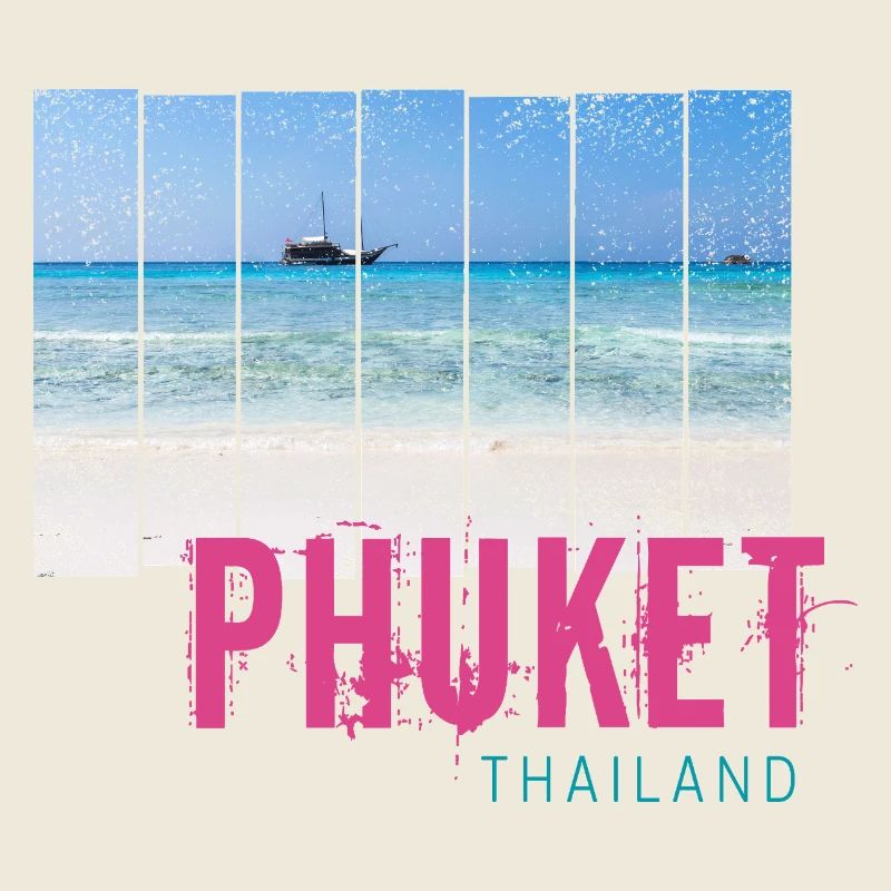 Phuket in Thailand Vintage Strand Urlaub Souvenir