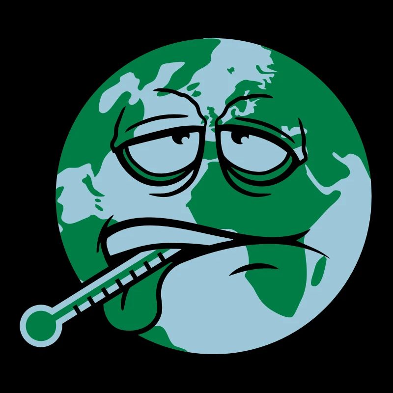 earth sick virus bacteria thermometer humanity