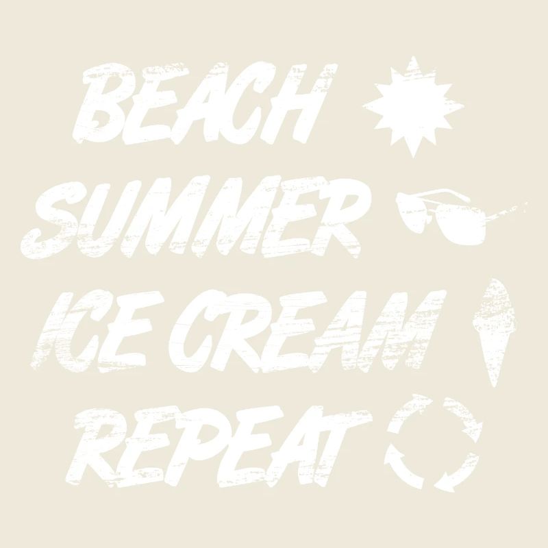 Beach Summer Ice Cream Repetition