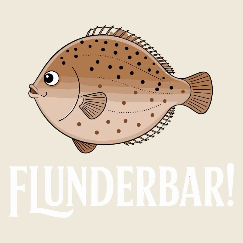 Flunderbar Lustiger Plattfisch Humor