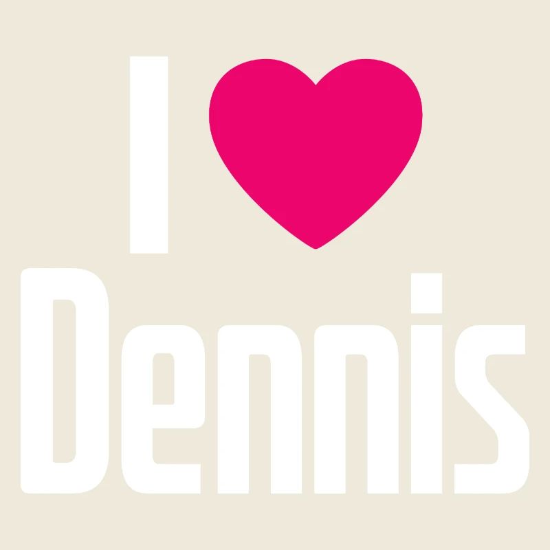 I Love Dennis Pink Heart I Love Dennis