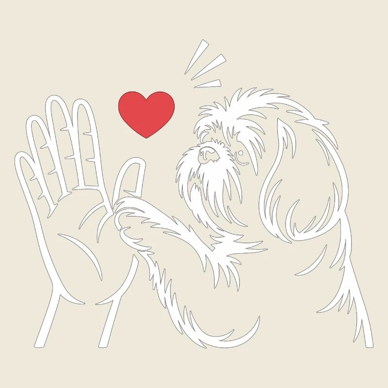 Hund High Five Shirt Lustig Hundeliebe