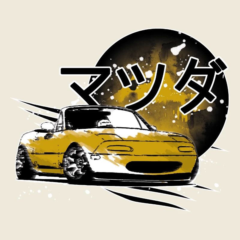 Voiture japonaise Miata Mx5 jaune