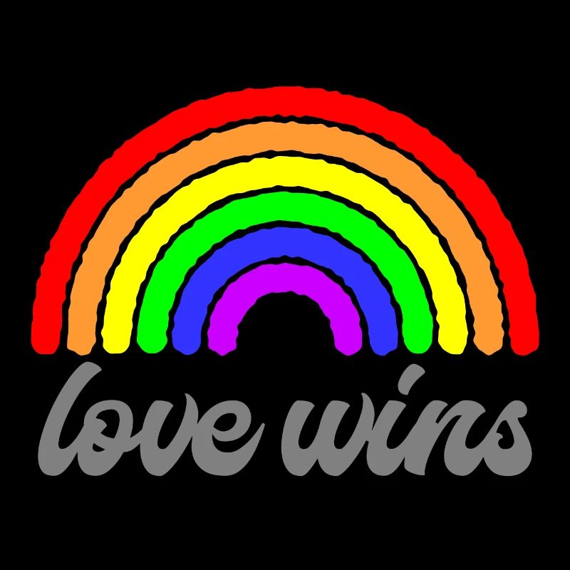 Liebe gewinnt Regenbogen Liebesgrafik