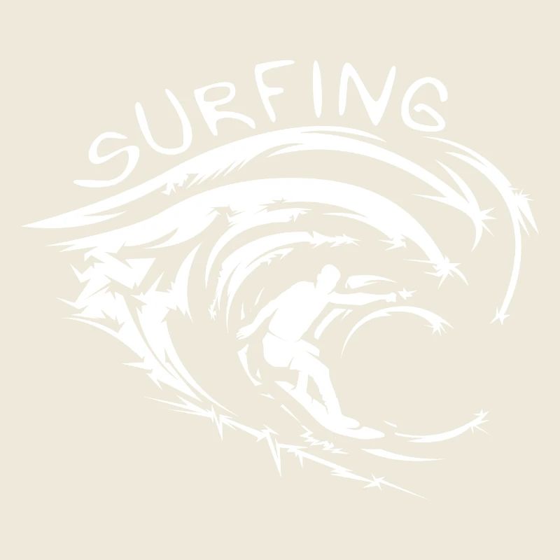 surfeur vagues mer océan eau surf icône logo