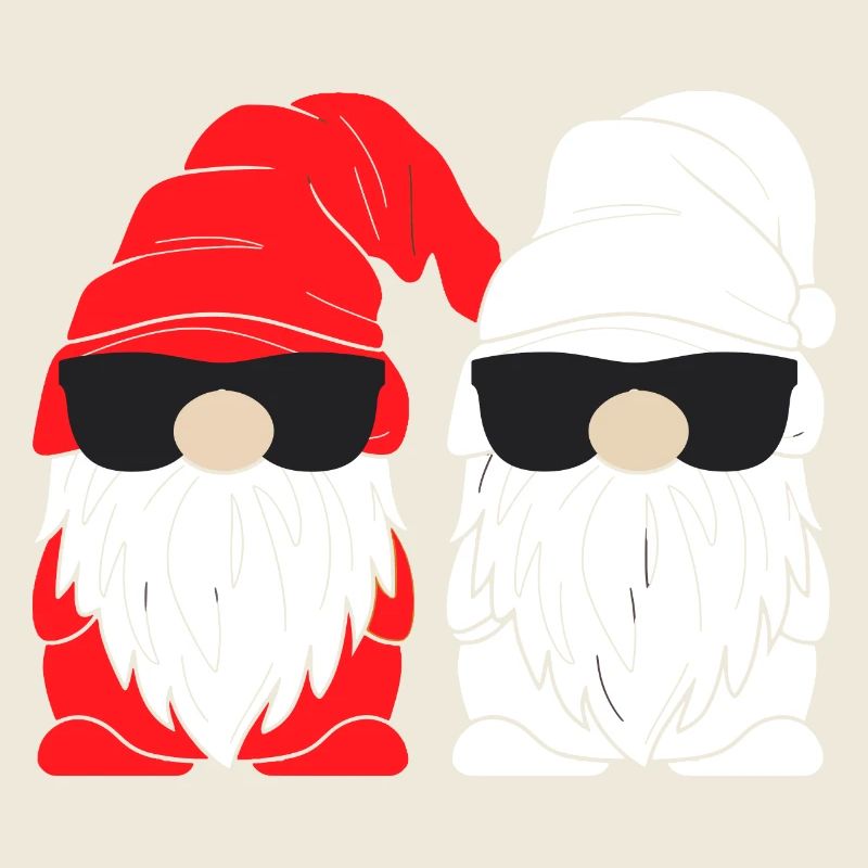 Doppel Santa Gnome Sonnenbrille