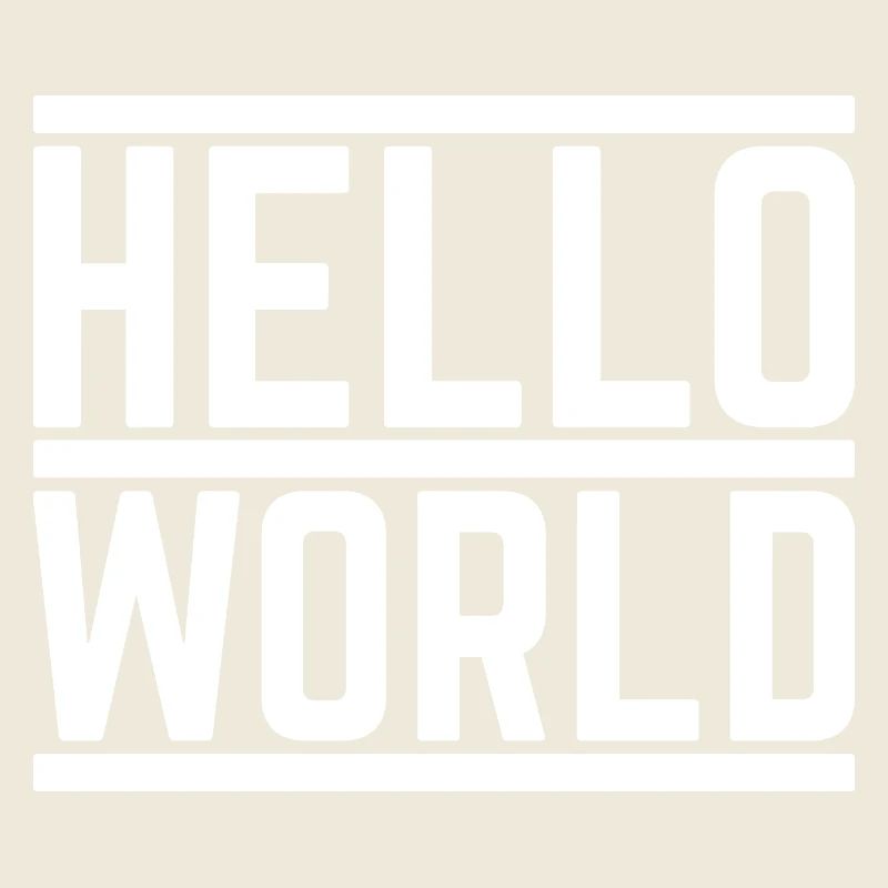Typographie Contrastée 'Hello World'