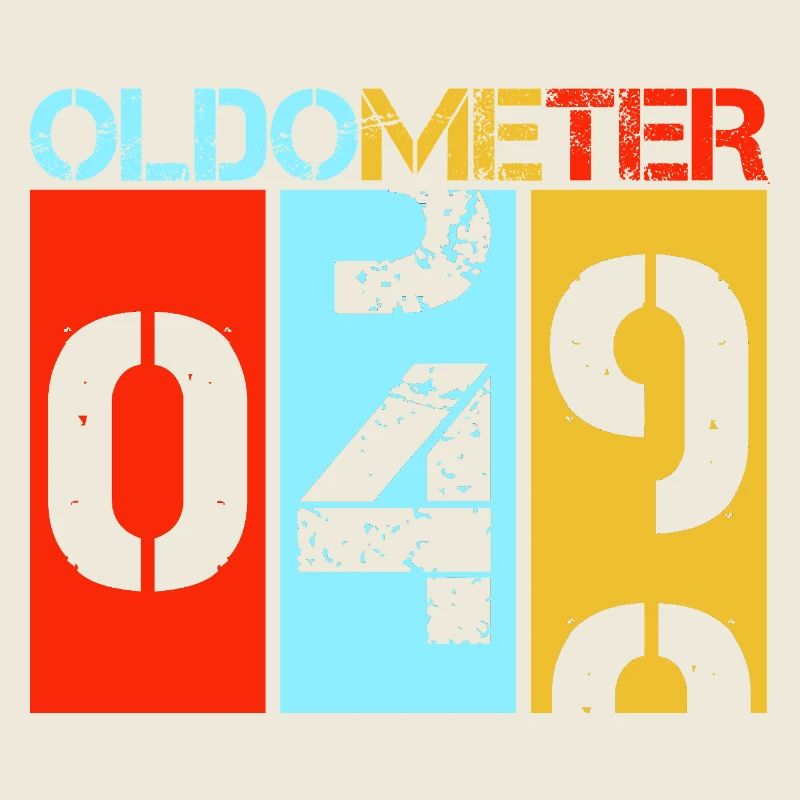 Oldometer 49 Retro 50th Birthday Milestone