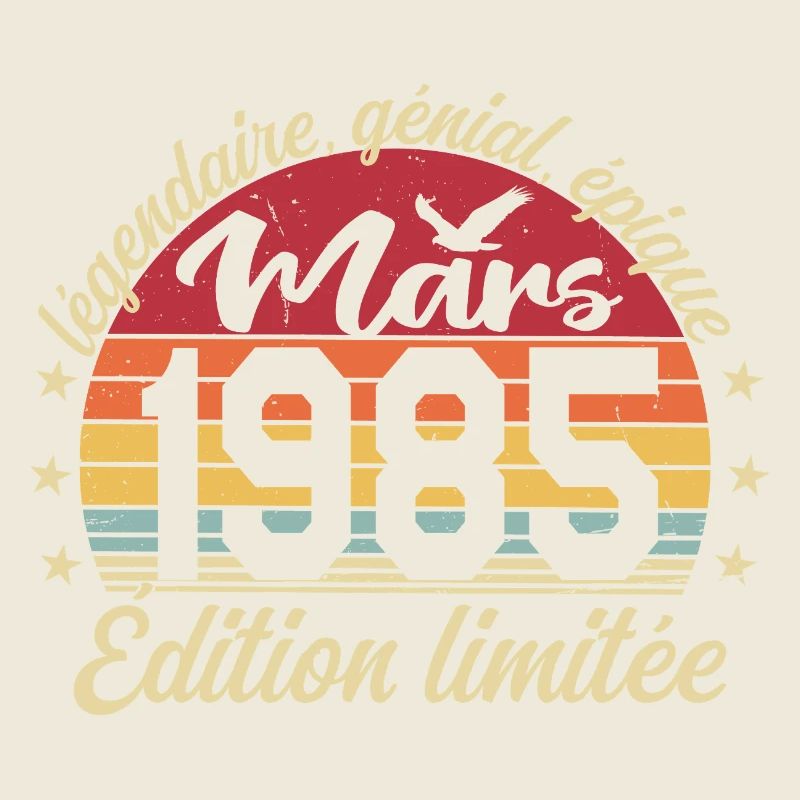 Mars 1985 41 ans Cadeau Anniversaire Mars 1985