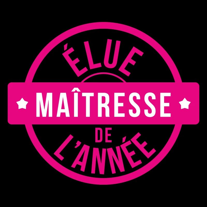 Tampon Rose Élue Maîtresse de l'Année Scolaire