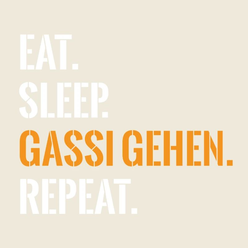 Hundefans Essen Schlafen Gassi Gehen Repeat