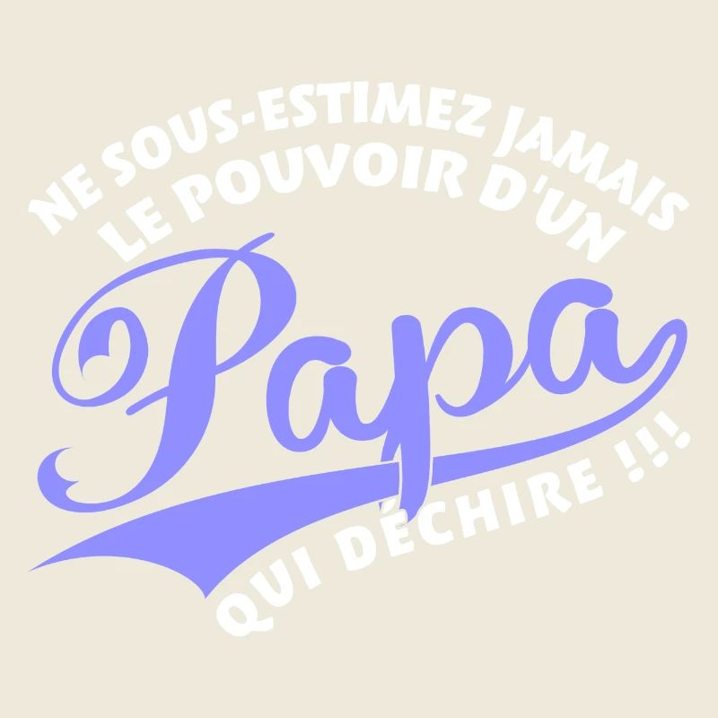 Papa qui déchire bleu