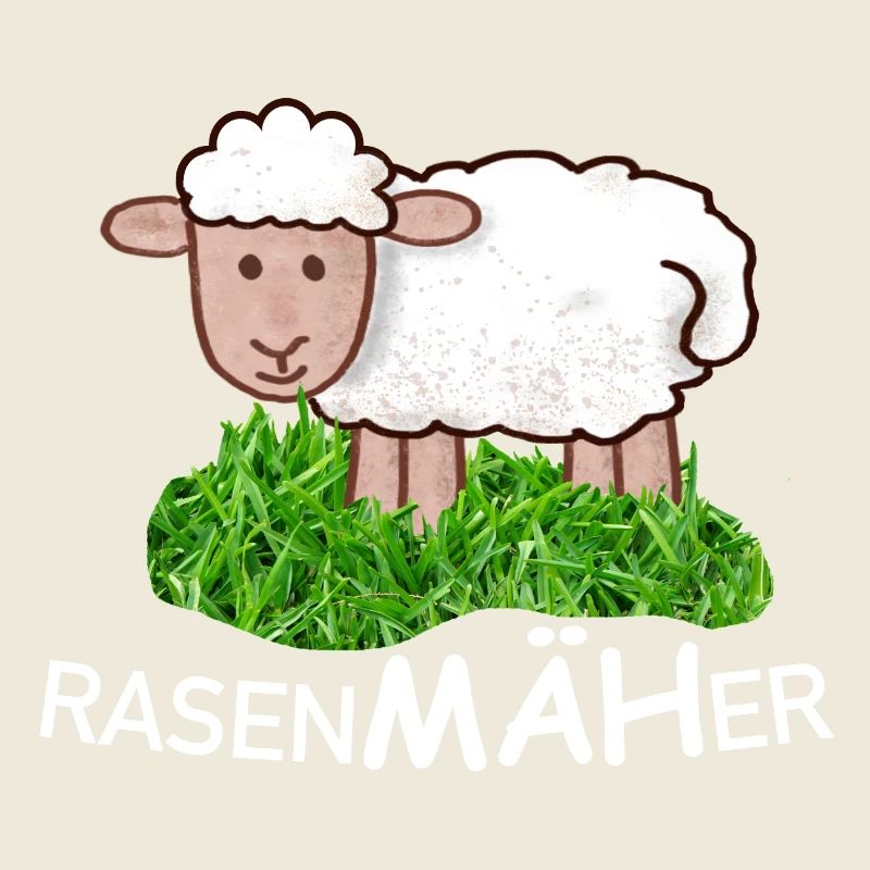 RasenMäher Schaf im Gras