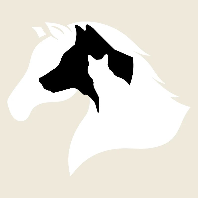Pferd, Hund, Katze-Silhouette