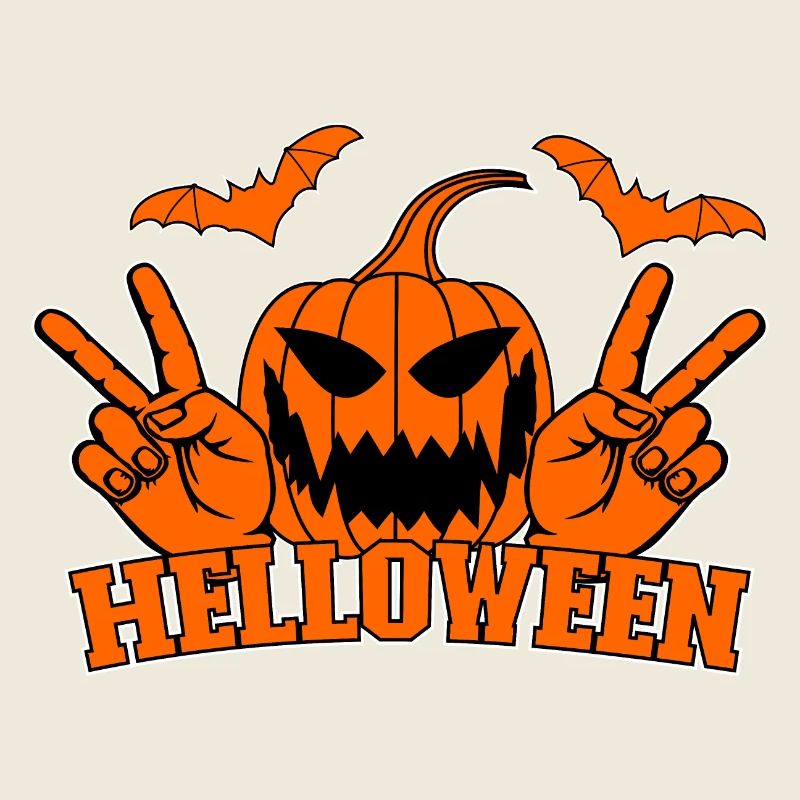 Helloween Peace Victory Hand Symbol Bat