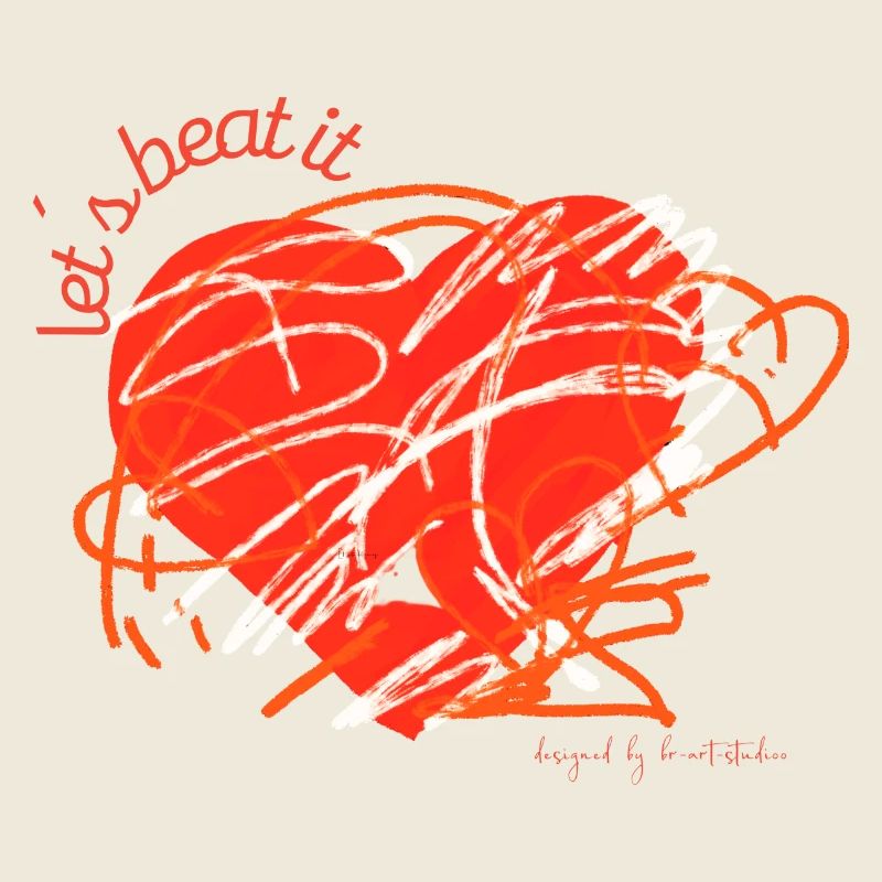 Abstraktes Herz der energetischen Liebe