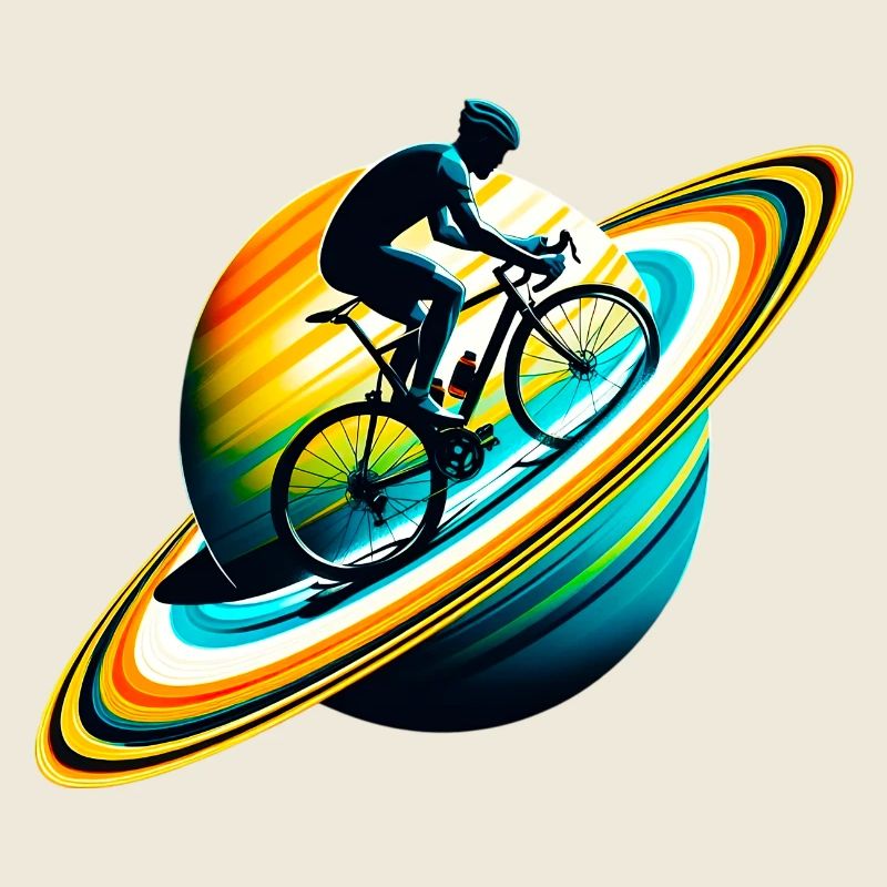 Radfahrer auf Saturn