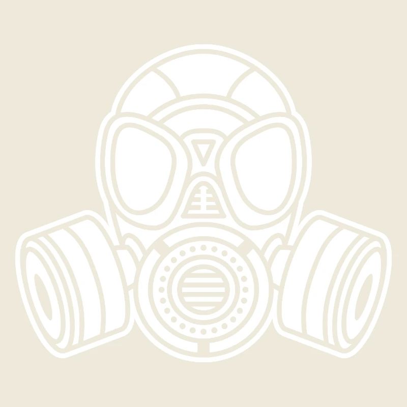 Silhouette de masque à gaz : look militaire et techno