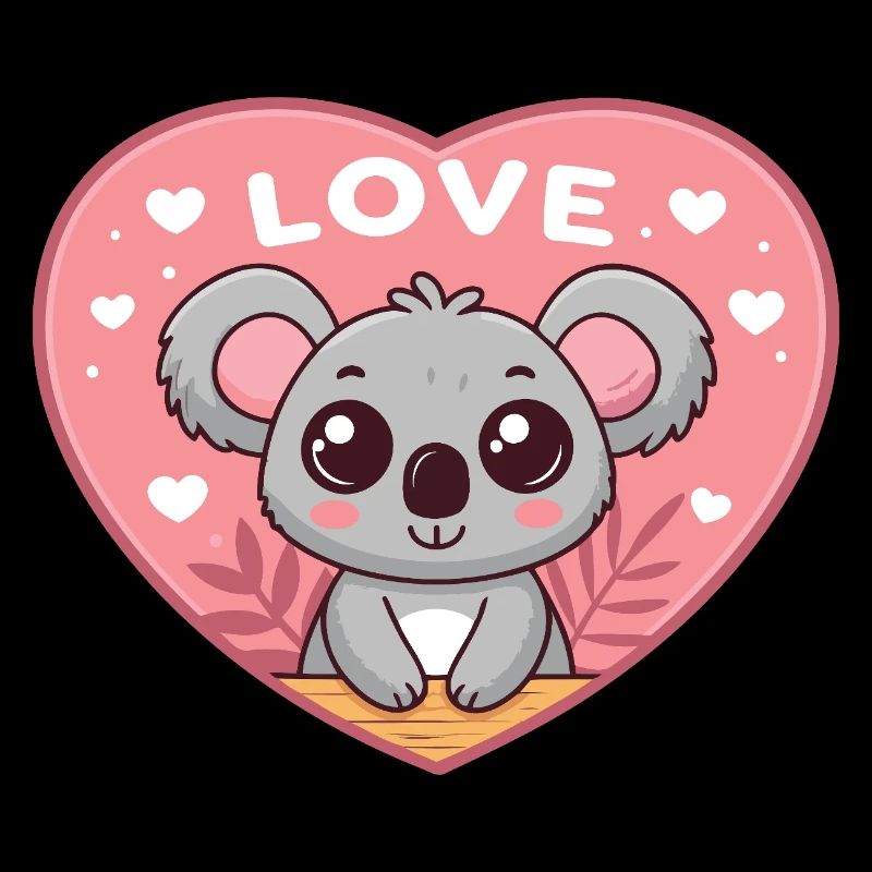 Coeur Koala Amour Doux