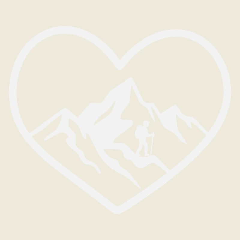 Herz Bergwanderer Panorama