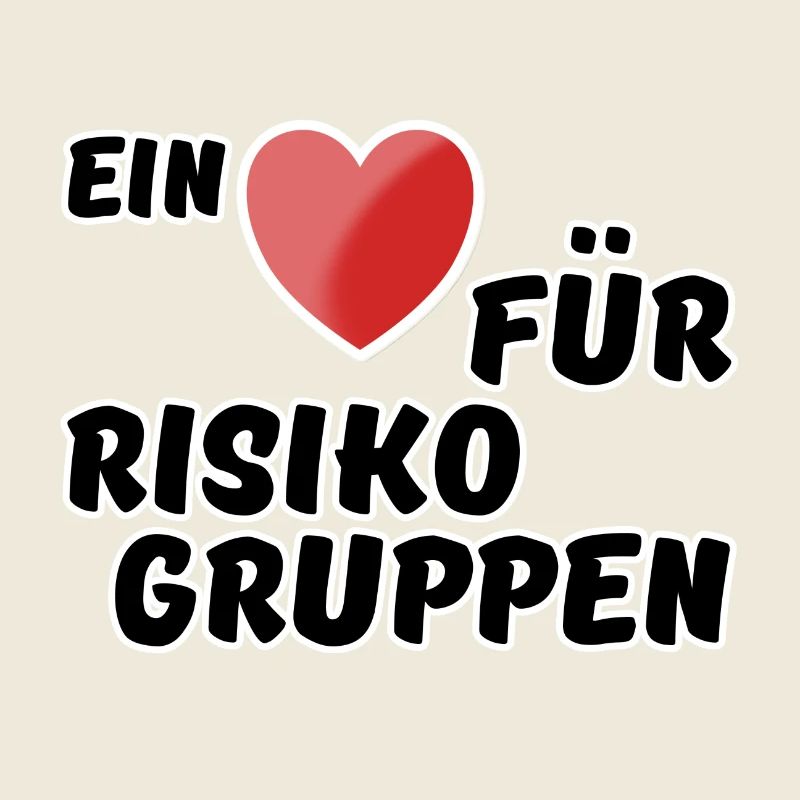 Risikogruppe Spruch Nächstenliebe Herz Virus