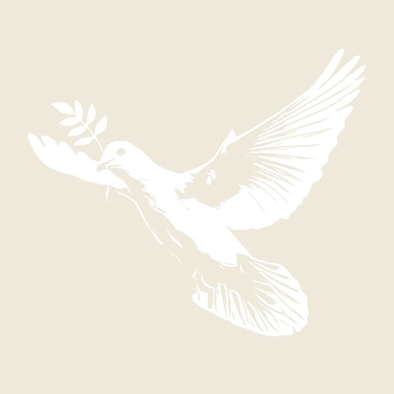 Weiße Friedenstaube