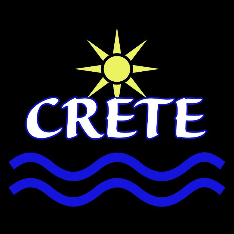 Conception de logo Soleil et mer Crète
