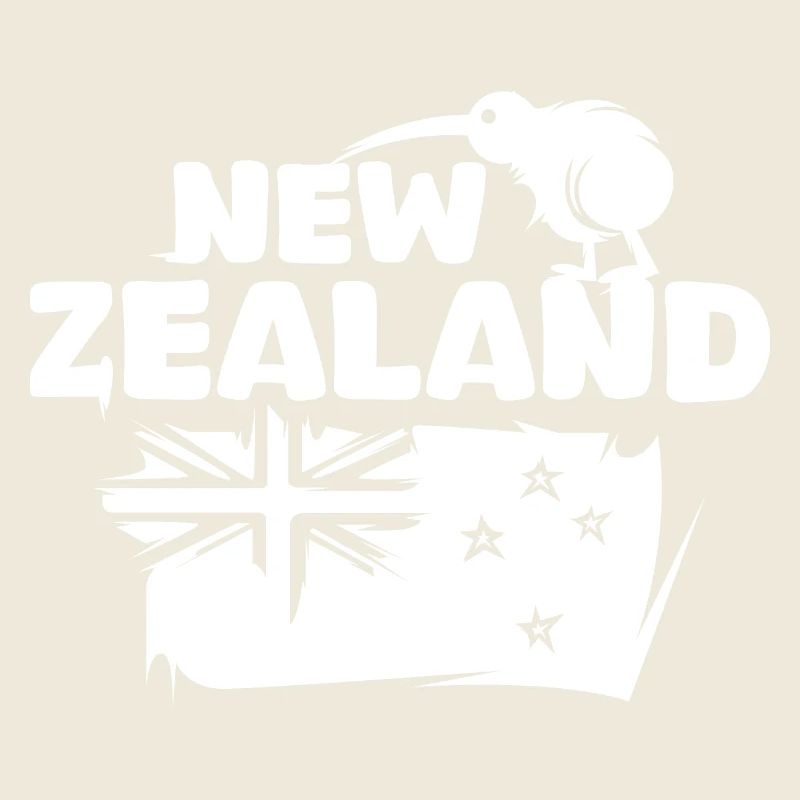 Nouvelle-Zélande Kiwi drapeau Illustration bande dessinée graphique