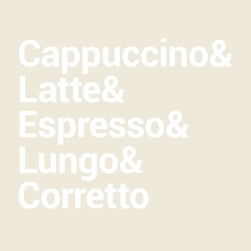 Kaffee-Stil Typografie Design