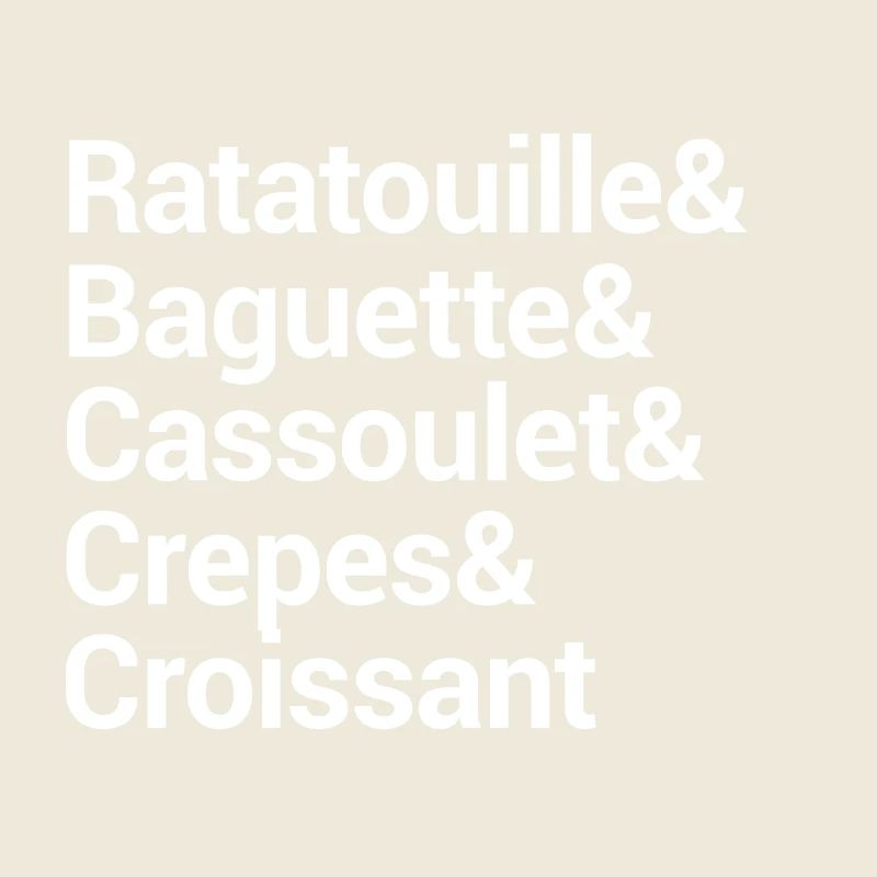 Culinary Word Art Typography Design
