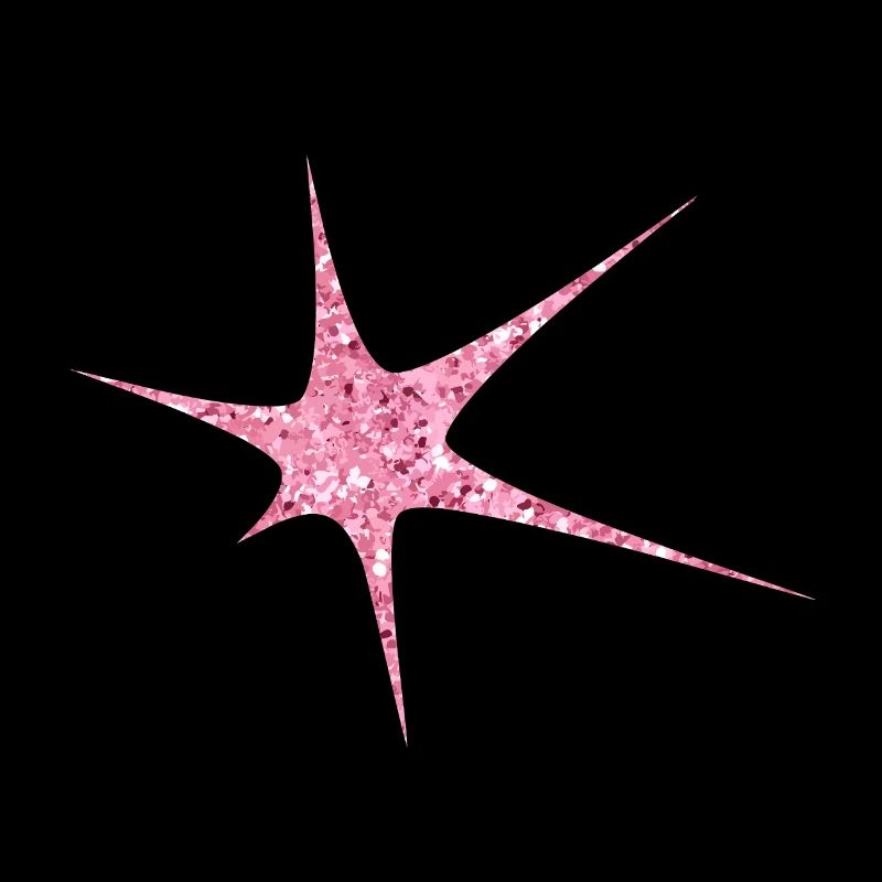 Pink Glitter Starburst Sparkle