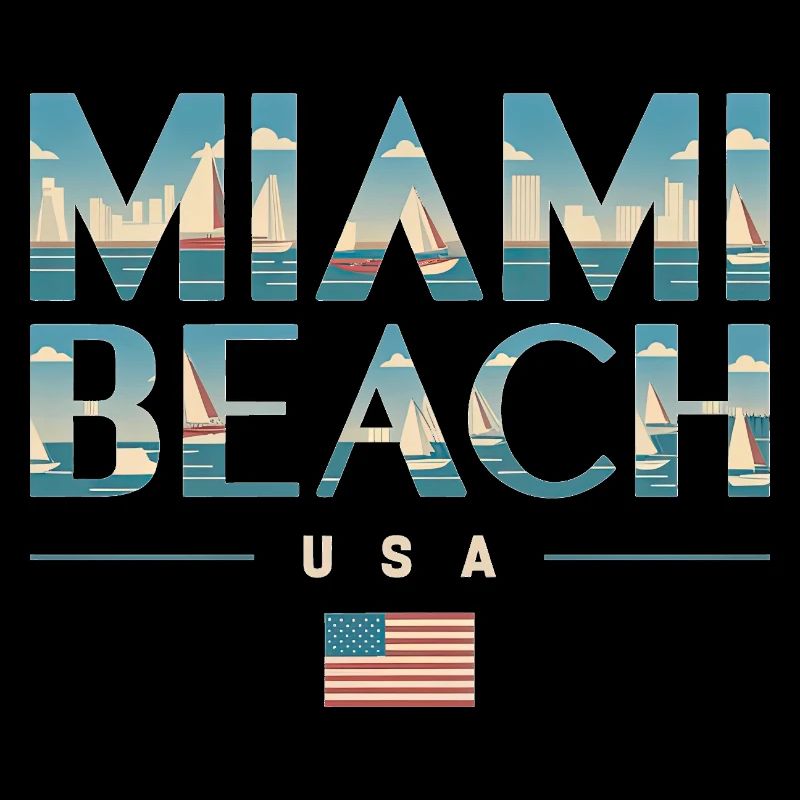 Miami Beach Palmen Stadt Reisedesign
