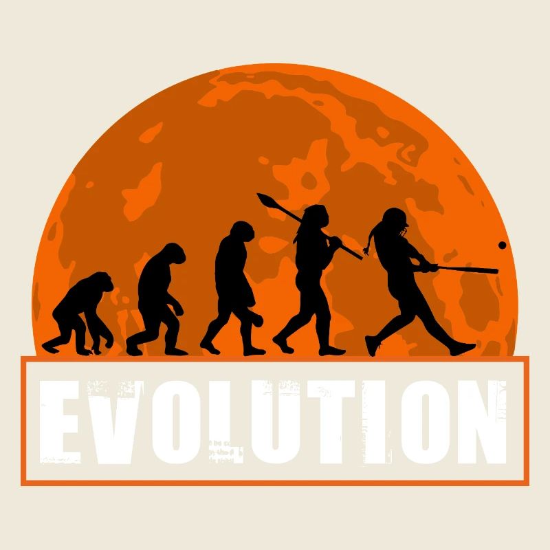 Baseball Softball Evolution Joueur Drôle Gift Art