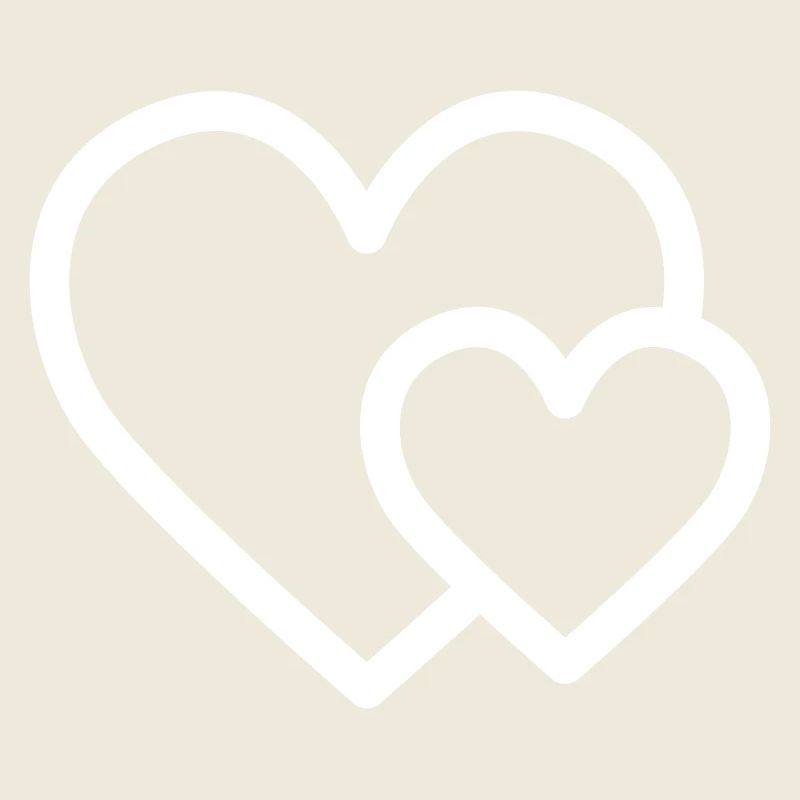 Small heart in front of a big heart