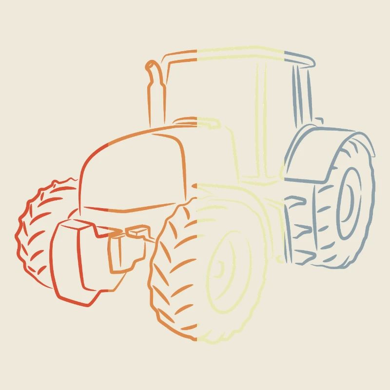 Retro Tractor Sketch