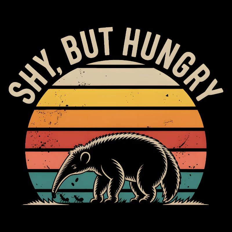 Schüchtern, aber hungrig | Retro Ameisenbär