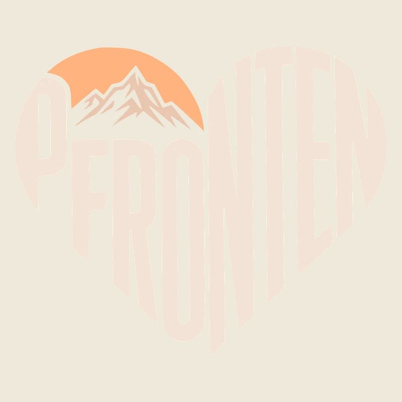 Pfronten heart with sun and mountain
