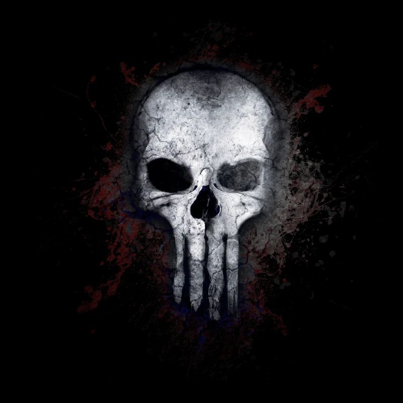 Skull Skull Death Gothic Paint Splatter Art