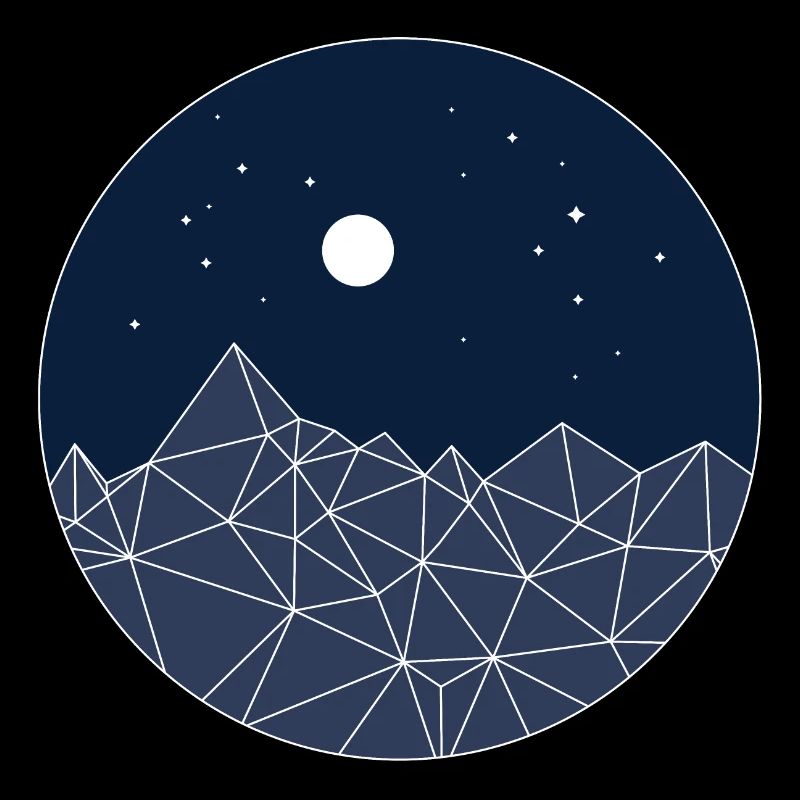 Minimal Mountains – Night Nature Aesthetic