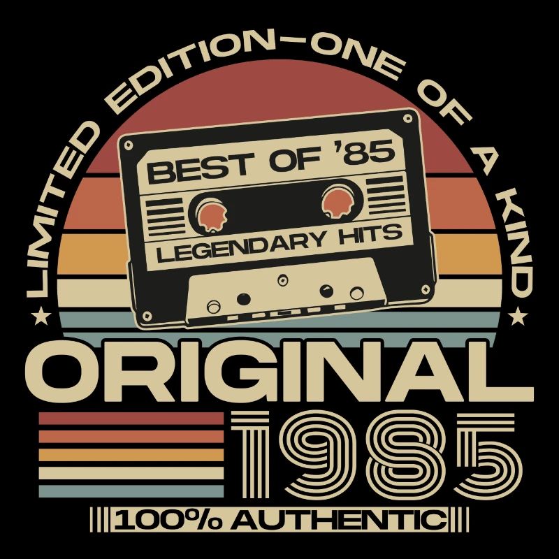 Original 1985 Vintage Anniversaire Rétro
