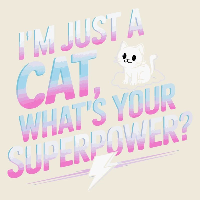 Conception de citation de dessin animé de chat stimulant