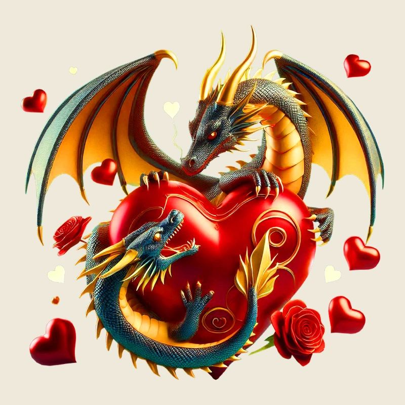 Dragon du Cœur dans le Feu de l’Amour