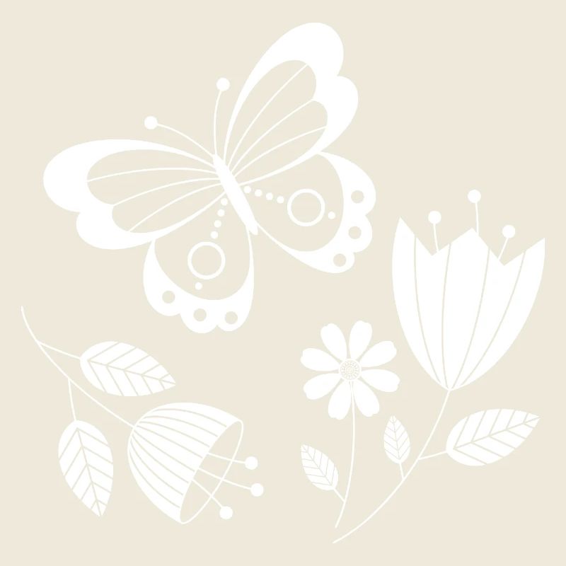 Papillon avec des fleurs