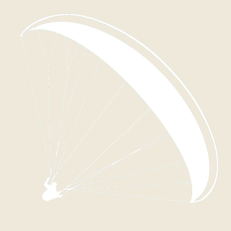 Paraglider Pilot Silhouette Paragliding Logo