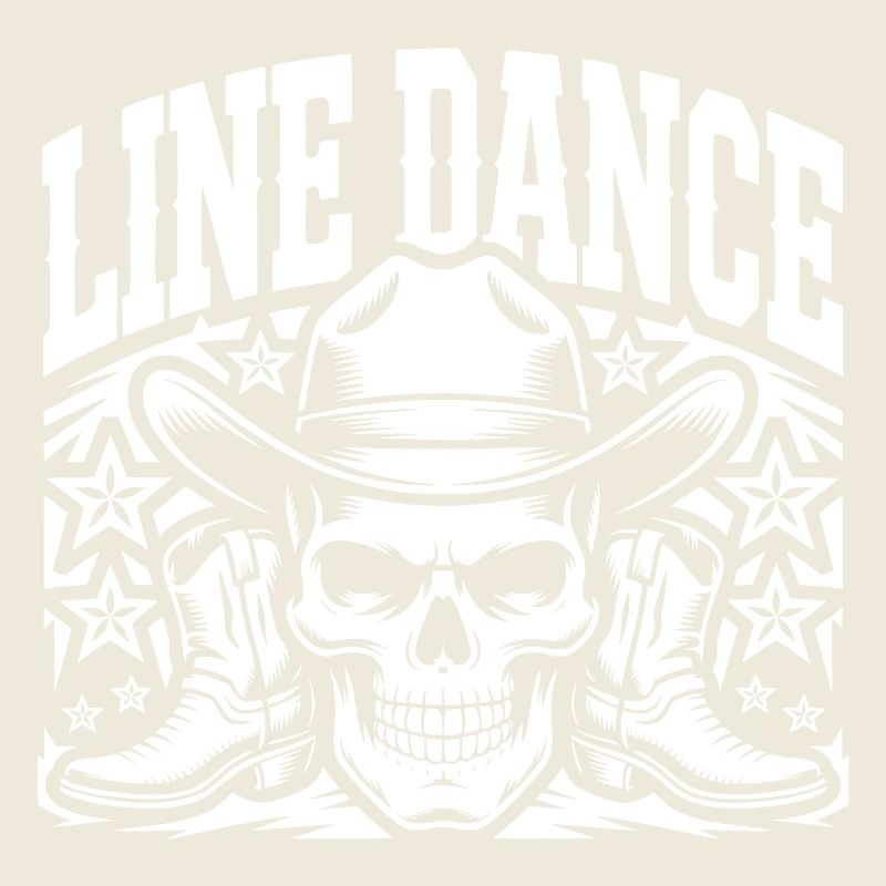Line Dance Schädel Cowboy