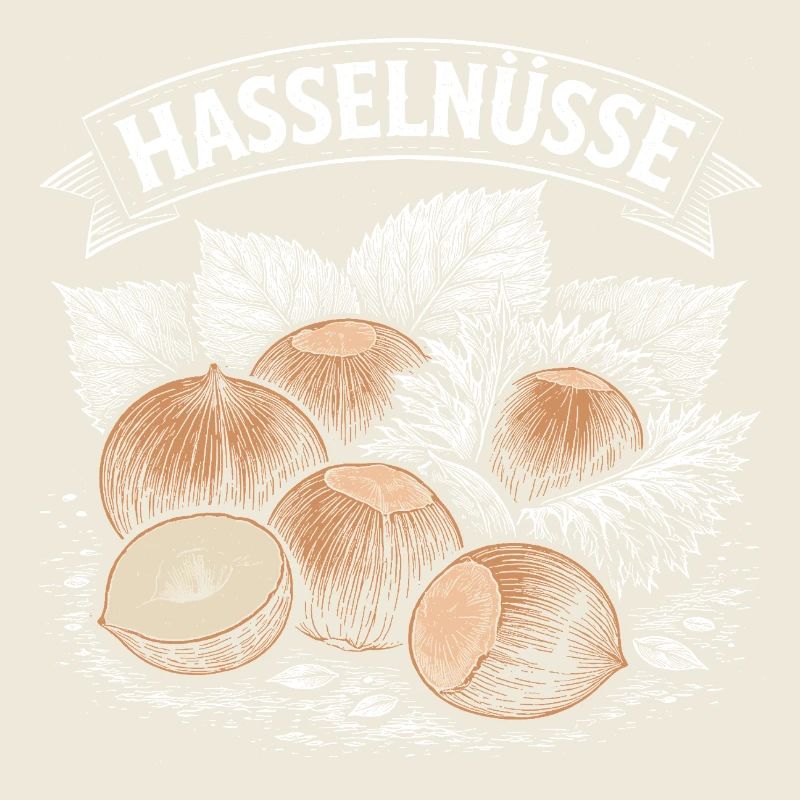 Illustration vintage noisette